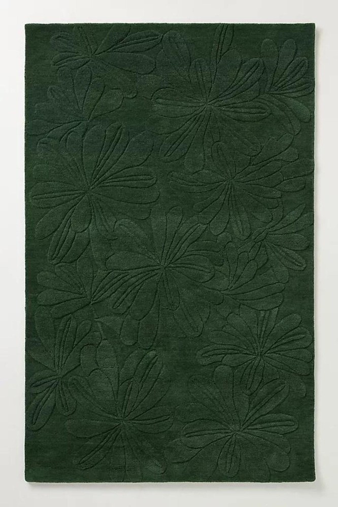 New Modern Color Green Hand Tufted Nz Wool Rug Design Handmade Area Carpet Rug
