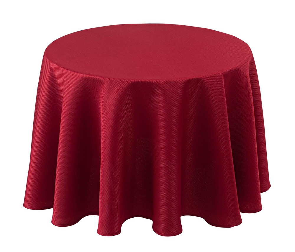 Textured Fabric Round Christmas Tablecloths 60