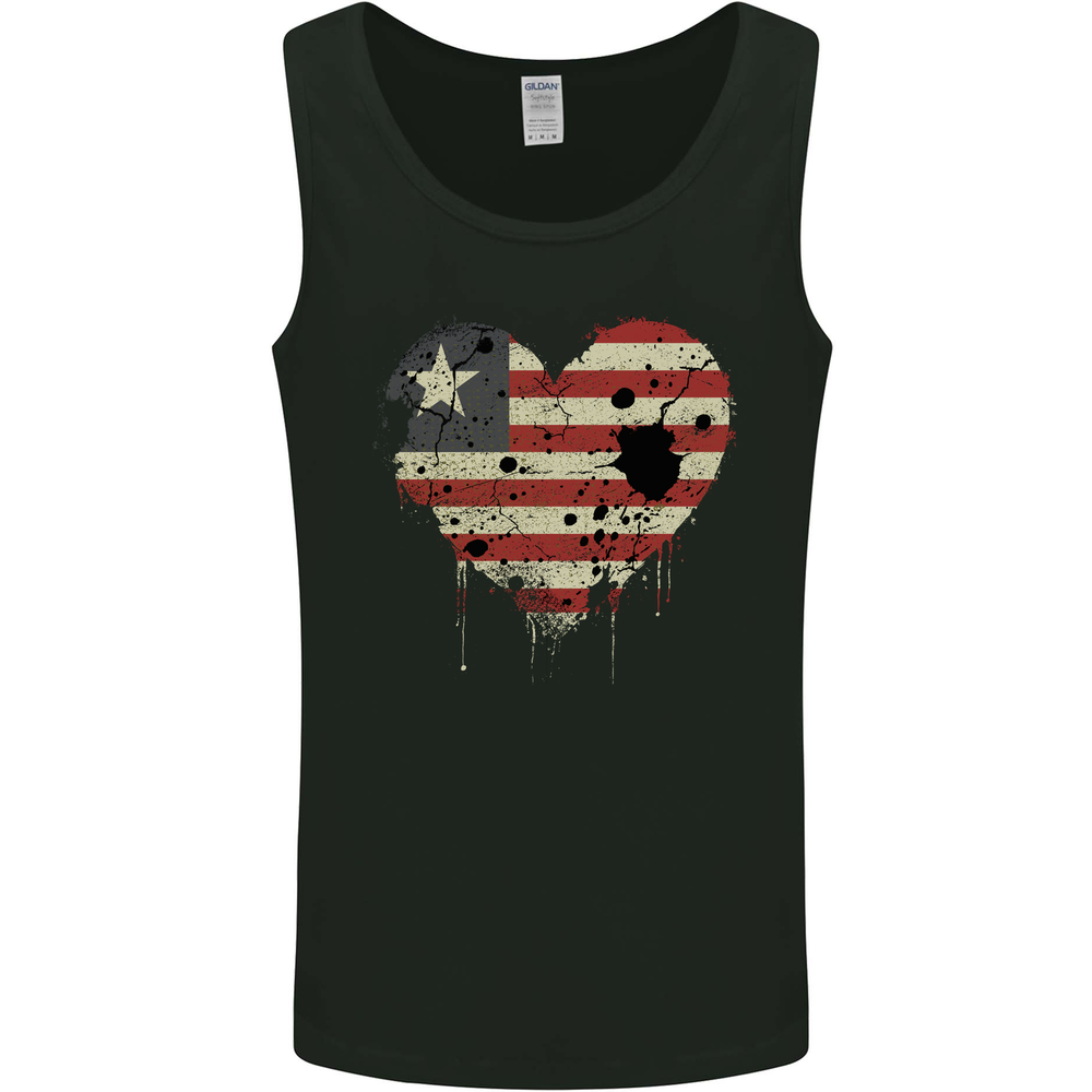 Love Liberia Flag Liberian Day Football Mens Vest Tank Top