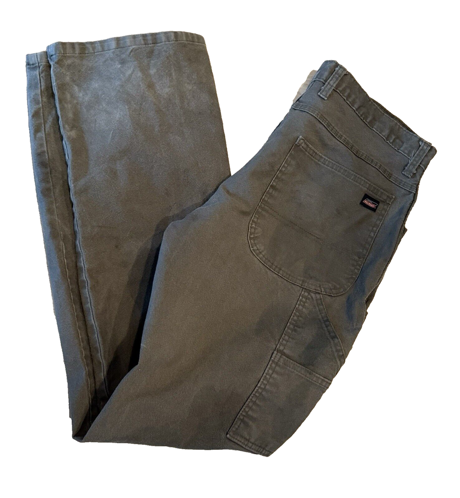Dickies Carpenter Work Pants Green 34x34 Utility Pocket Grunge Casual Style