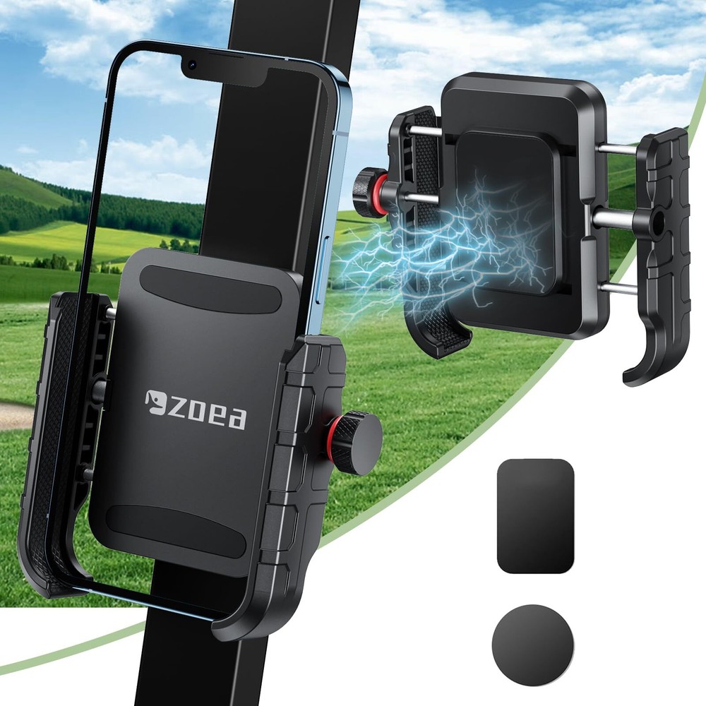 Magnetic Golf Cart Phone Holder - 360° Rotatable, Strong Mount, Golf Accessories