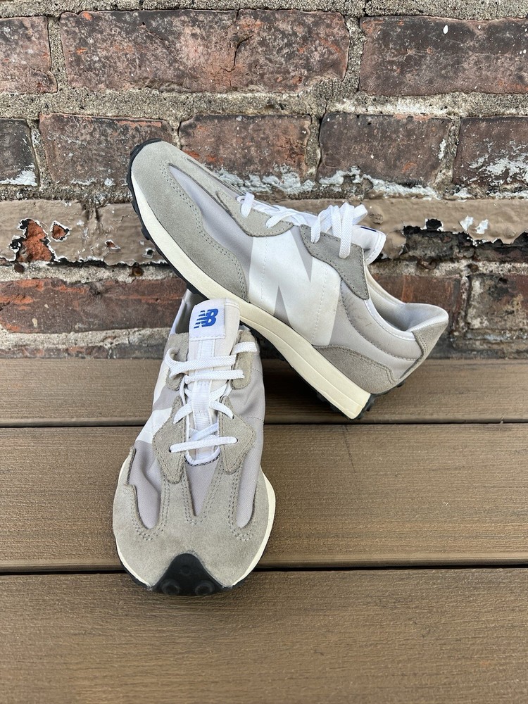 Youth 7Y Women's Size 8.5 - New Balance 327 Grey White YS327CKA Running Shoes