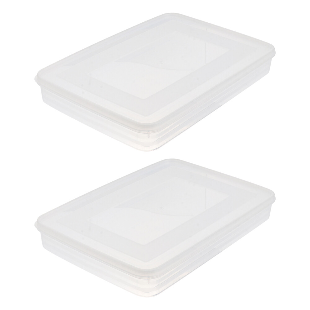 2 Pcs Refrigerated Airtight Dumpling Box Sealing Dumplings Food Storage
