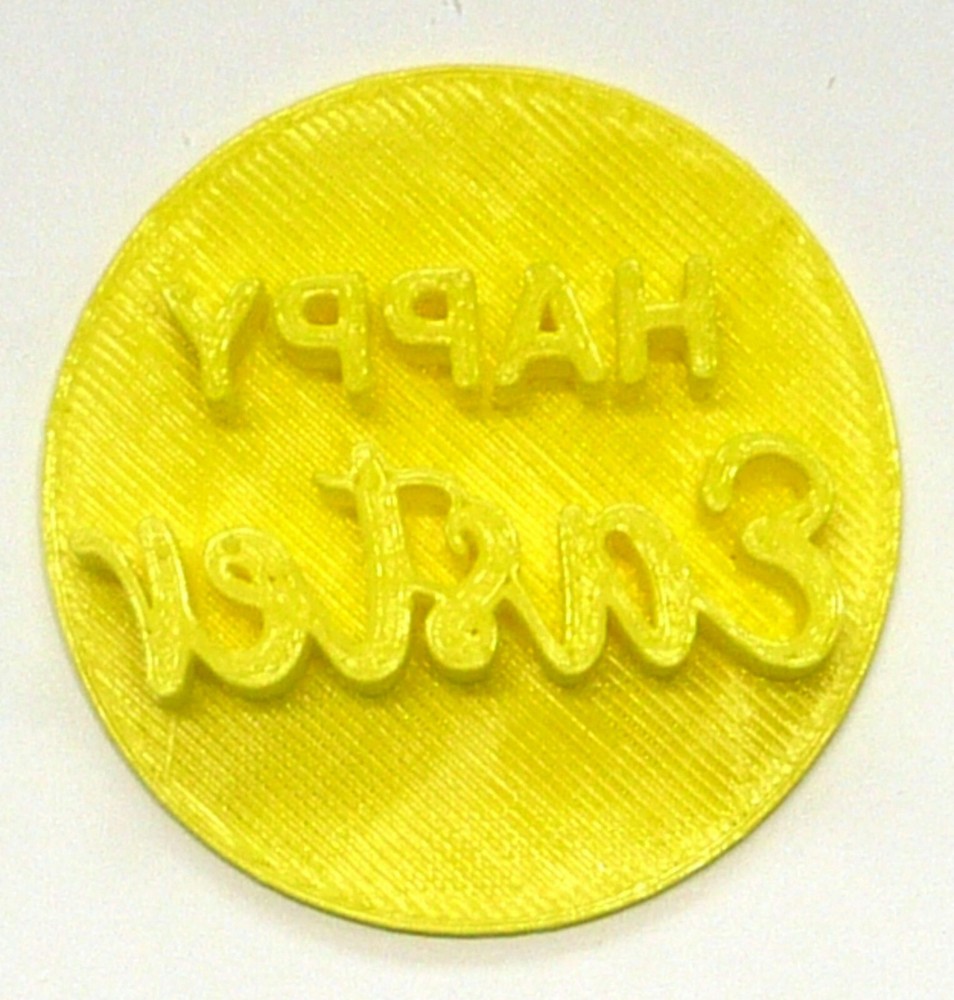 Happy Easter Cookie Stamp Embosser with Fun Block Script Font PR4193