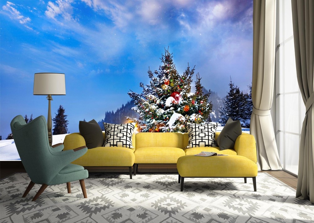 3D Christmas Tree ZHUA9814 Self-Adhesive Removable Wall Mural Ann 24