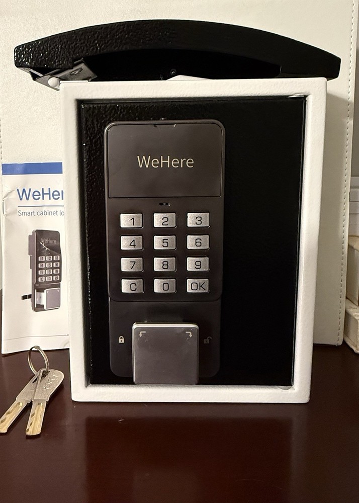 Smart Digital Key Lock Box with Access Code & Drop Slot - Wall Mount Steel Safe  -image