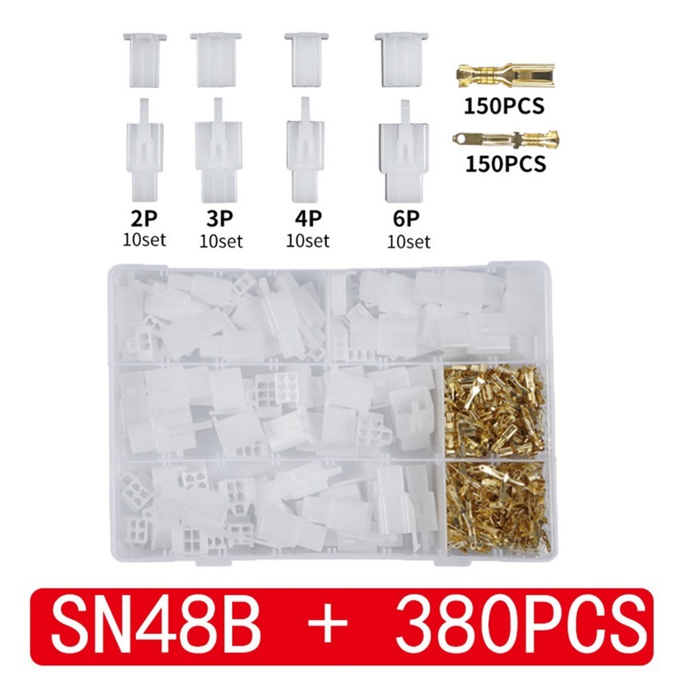 380PCS Automotive Connector Kit with Terminals & Plastic Parts for Easy Fitment