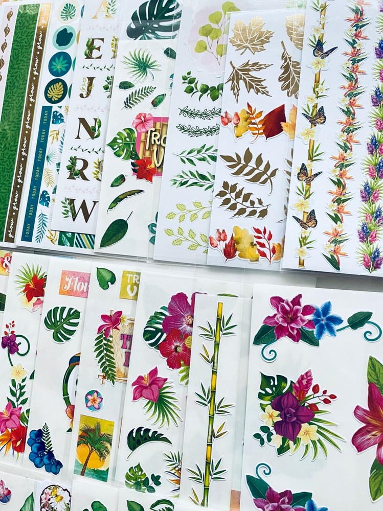 Nature Flower Plant Leaf Gardening bird, All Season Themes, 22+ Sticker Sheets