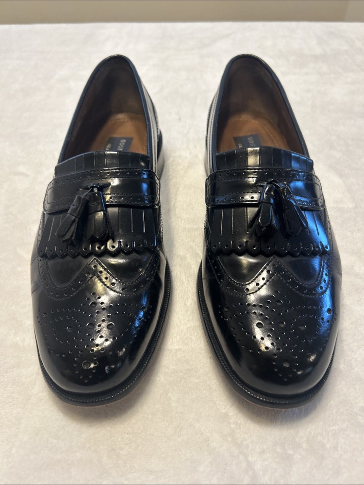Bostonian Men’s Shoes Size 10 M Black Tassel Loafers Slip On Leather