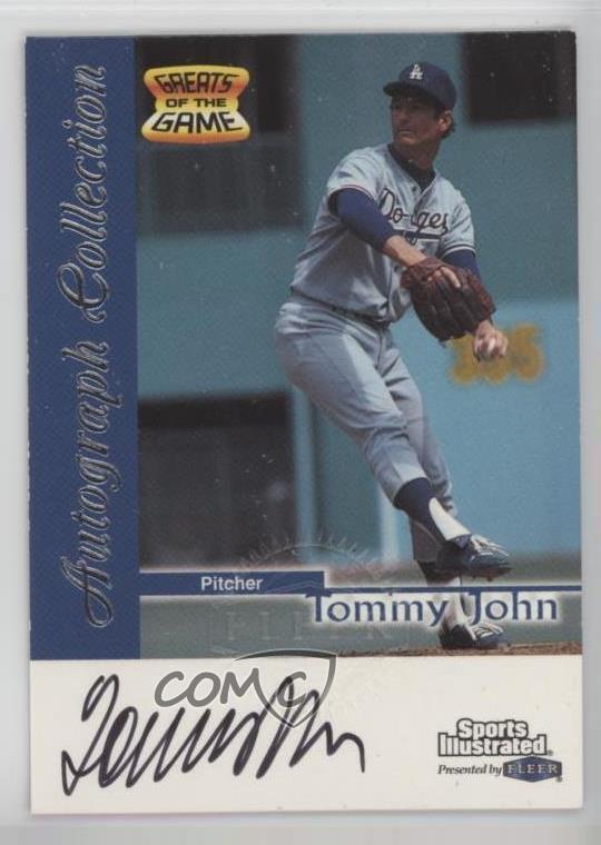 1999 Fleer Sports Illustrated Greats of the Game Auto Tommy John Auto