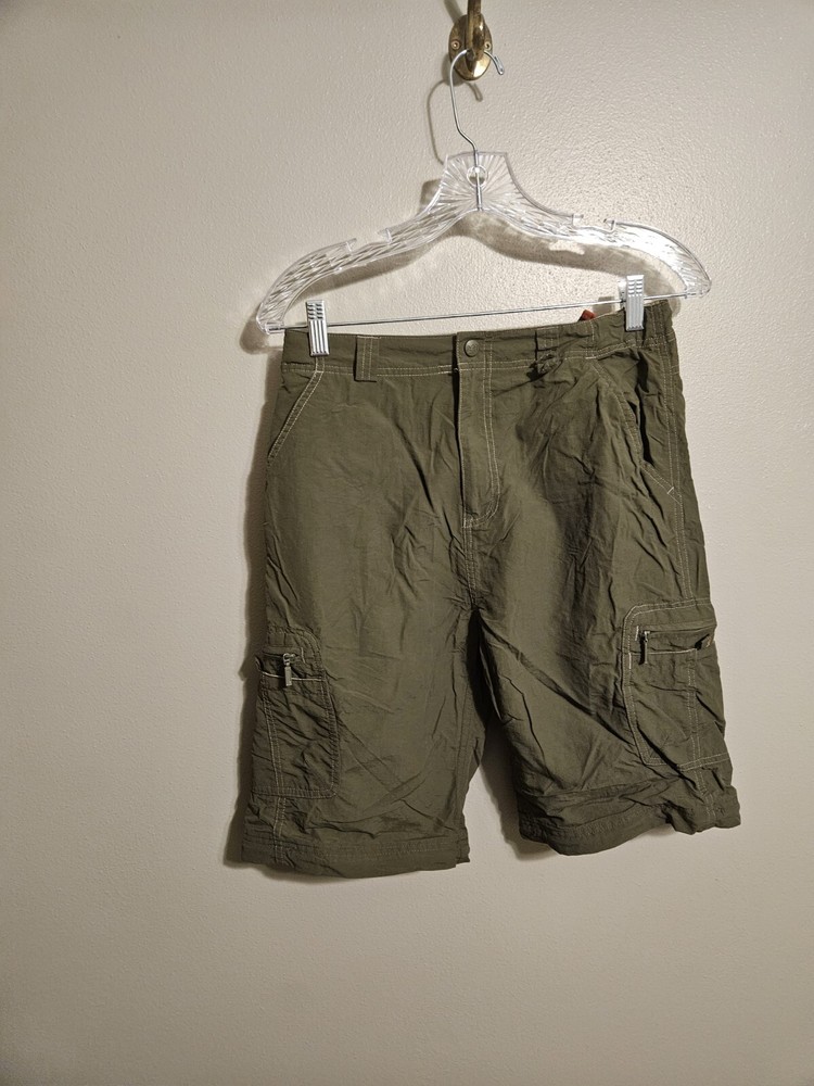 REI Shorts Youth Boys Cargo Canvas Camp Hiking Outdoor Green Size XL 16-18