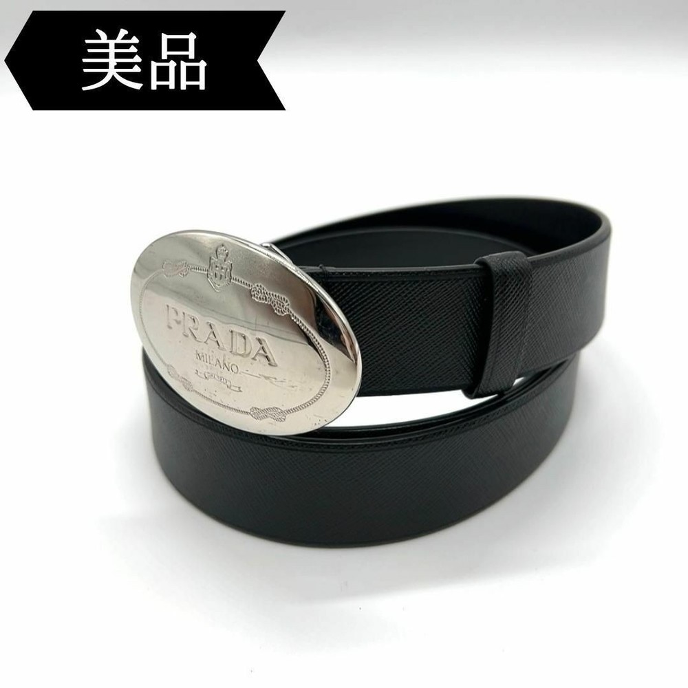 Prada 2CM046/Leather x Metal/Logo/Belt/Brand