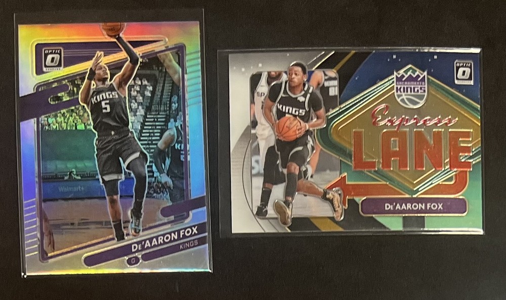 De'Aaron Fox 2021-22 Donruss Optic Silver Holo Express Lane Insert Set