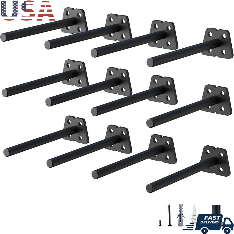 12 Heavy Duty Floating Shelf Brackets Invisible Wall Mount Supports for Shelves