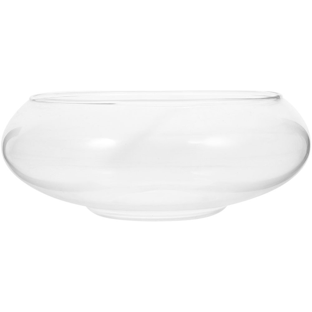 Glass Hydroponic Planter Bowl for Bonsai Lotus & Fish Garden