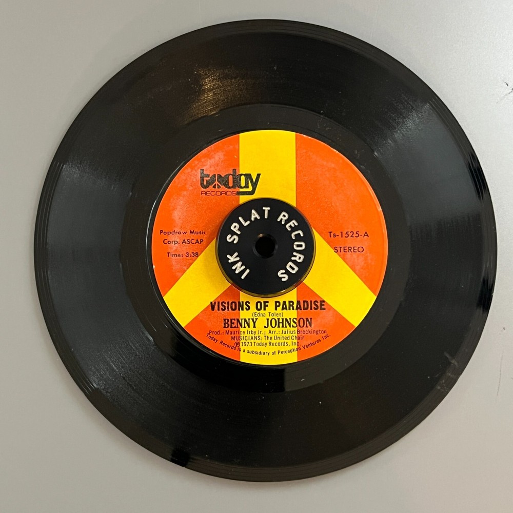 Benny Johnson - Visions of Paradise - Today - Crossover Soul 45rpm USA Original