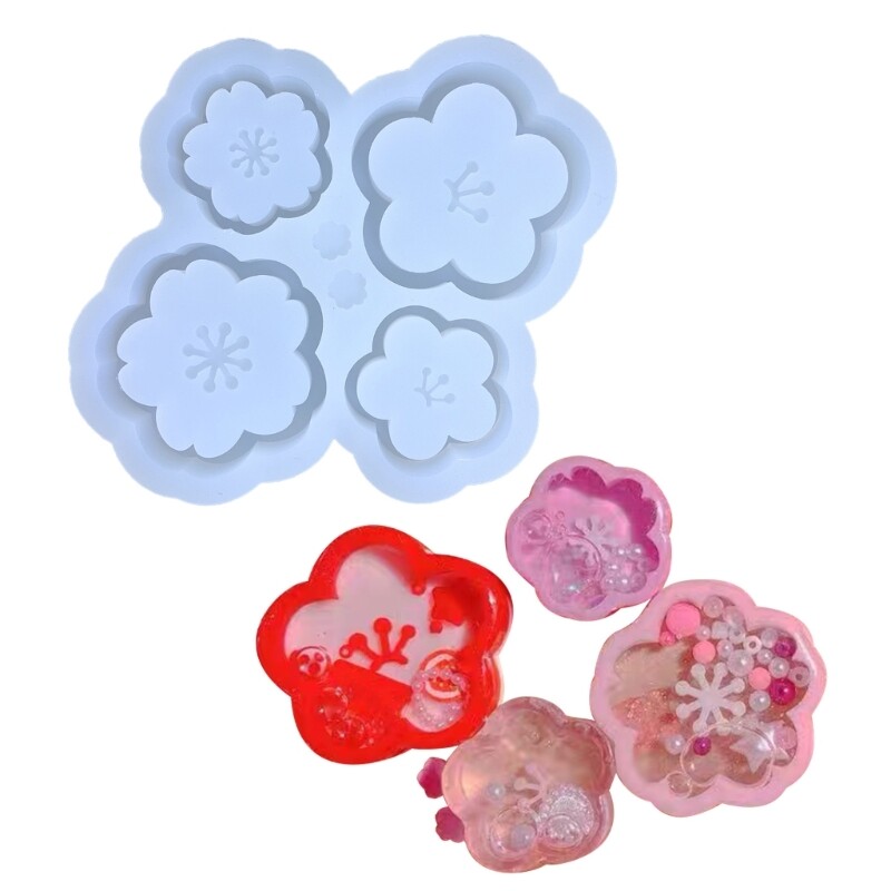 Silicone Flower Resin Mold for DIY Jewelry Pendant Crafting