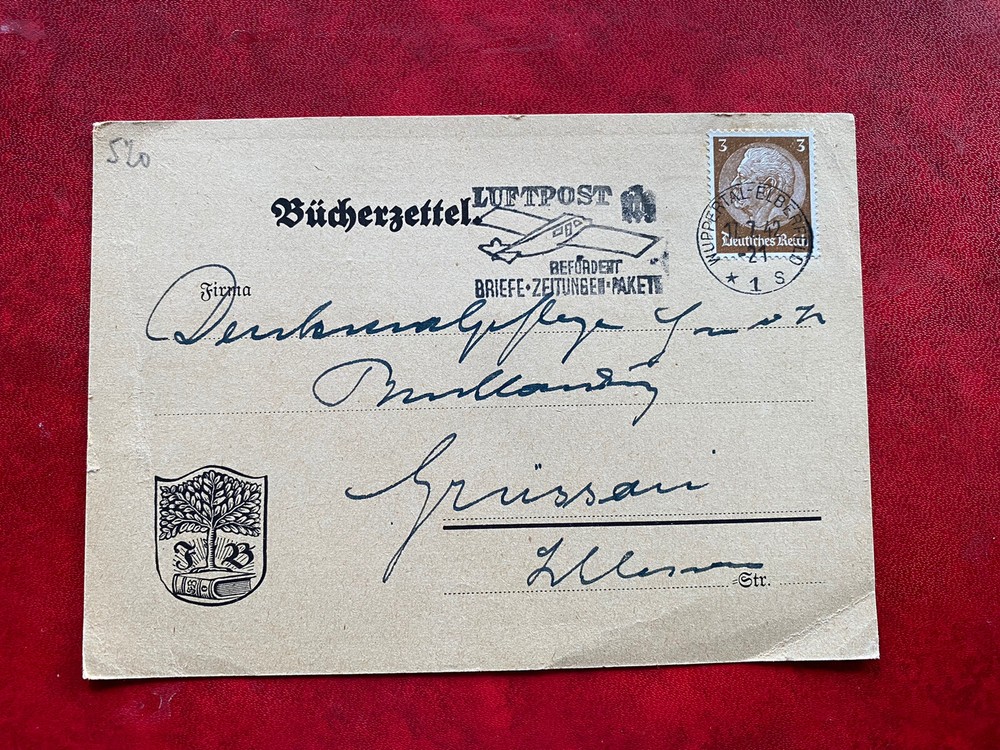Germany Reich Airmail Postal Card Special Cancel