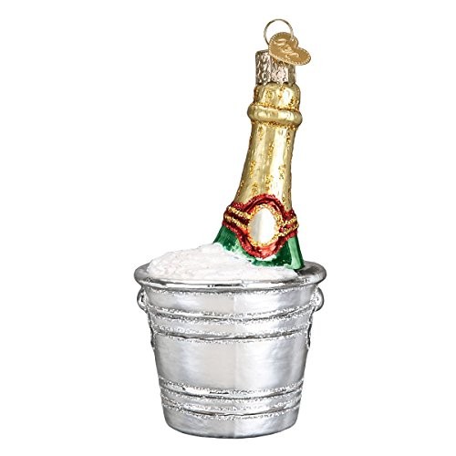 Old World Christmas Chilled Champagne Bottle Glass Ornament 32328 with Free Box
