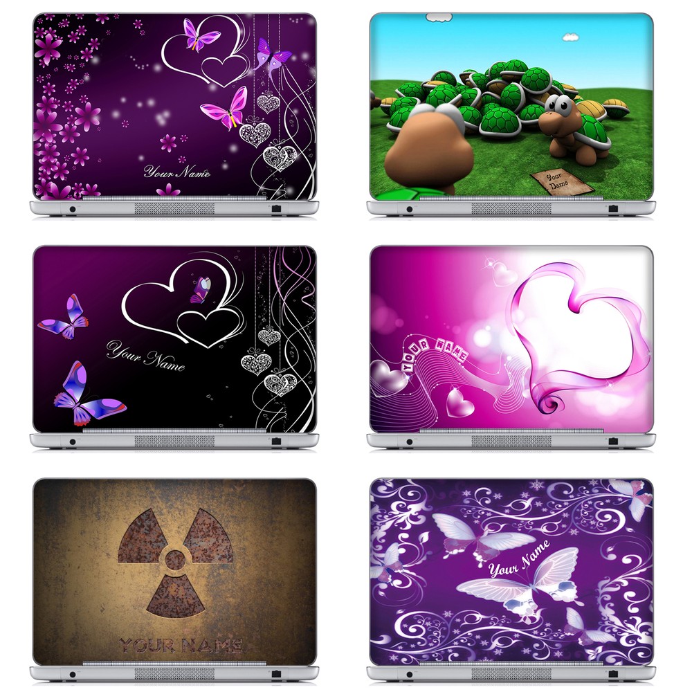 Personalized Vinyl Laptop Skin Decal with Custom Text – Fits 10 - 17 Inch Laptop