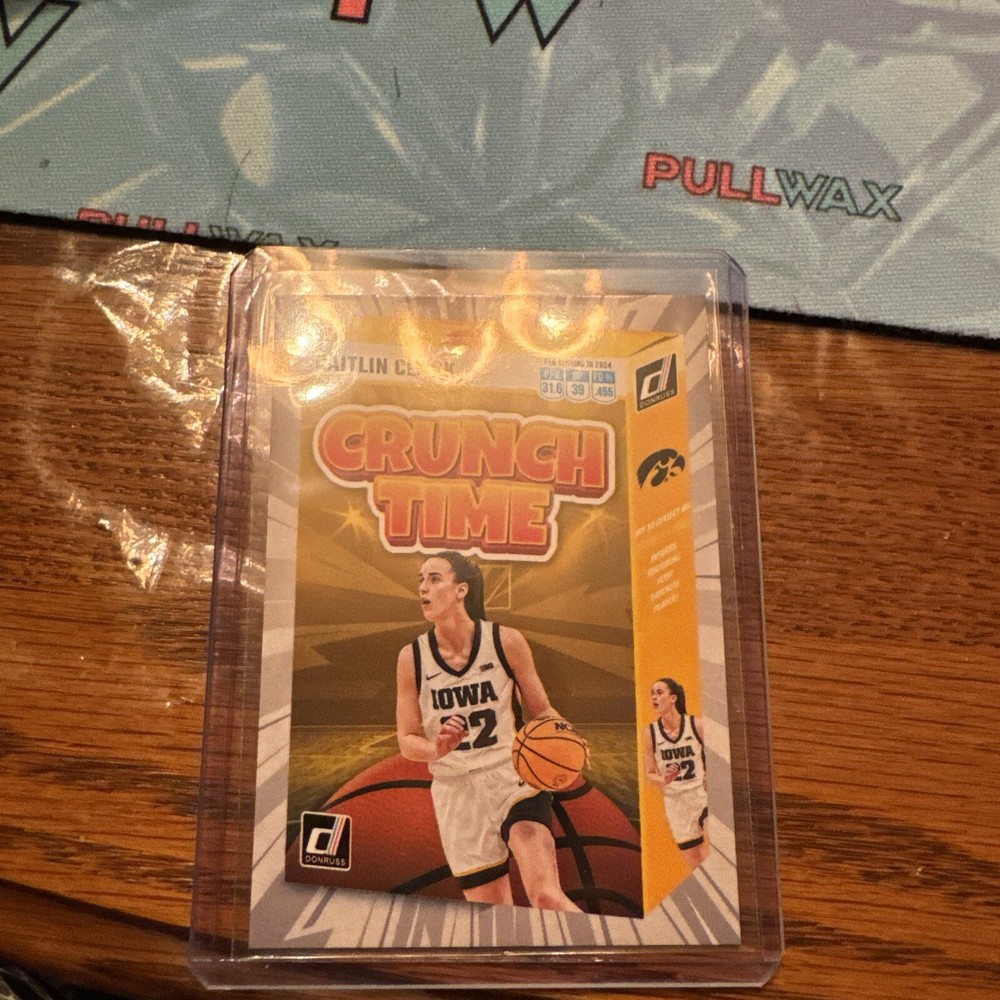 2024 Panini Caitlin Clark Collection Donruss Crunch Time White Uniform- #SS-CT2