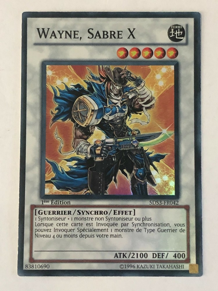 Yu-Gi-Oh JCC Wayne X-Sabre Card 5DS3-FR042 Rare