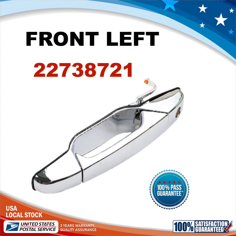 Front Driver Side Chrome Outer Door Handle for Chevy GMC Sierra Cadillac 07-13