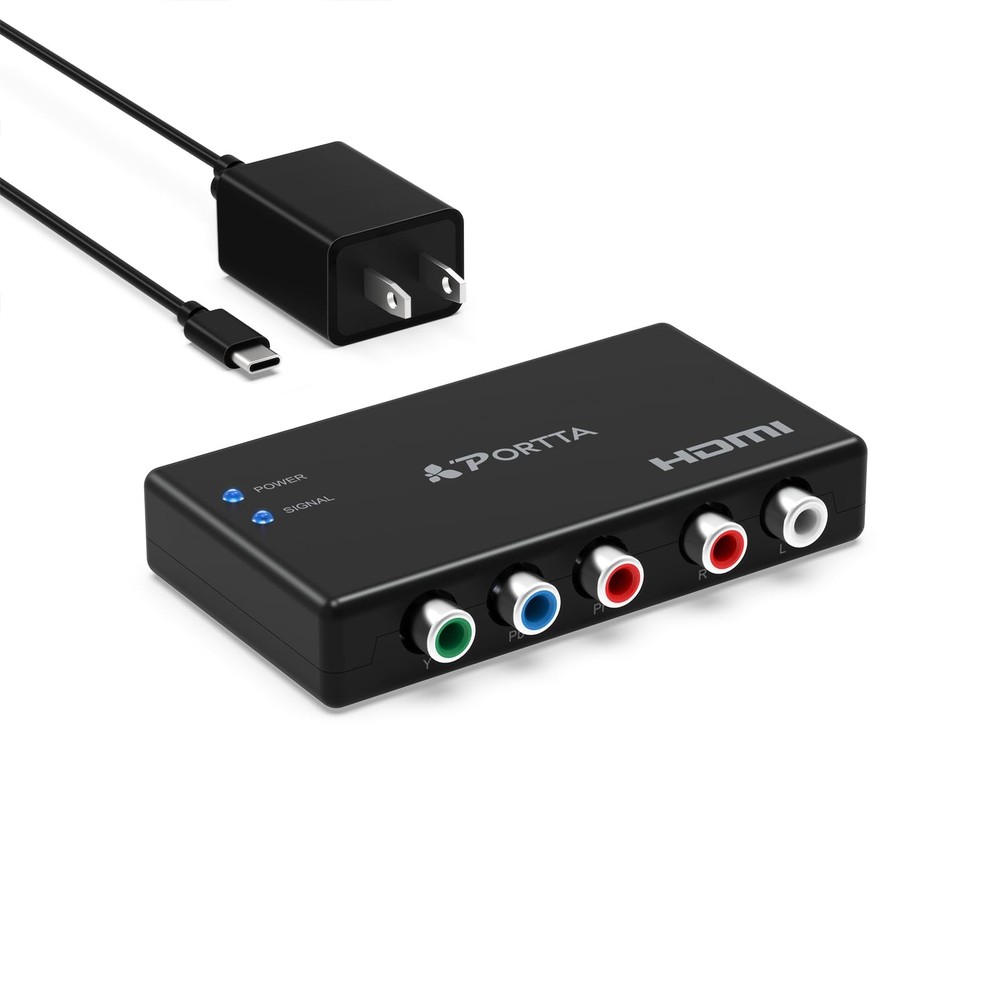 Portta N3CVRHP YPbPr Component RGB R/l to HDMI Converter V1.3 Support LPCM