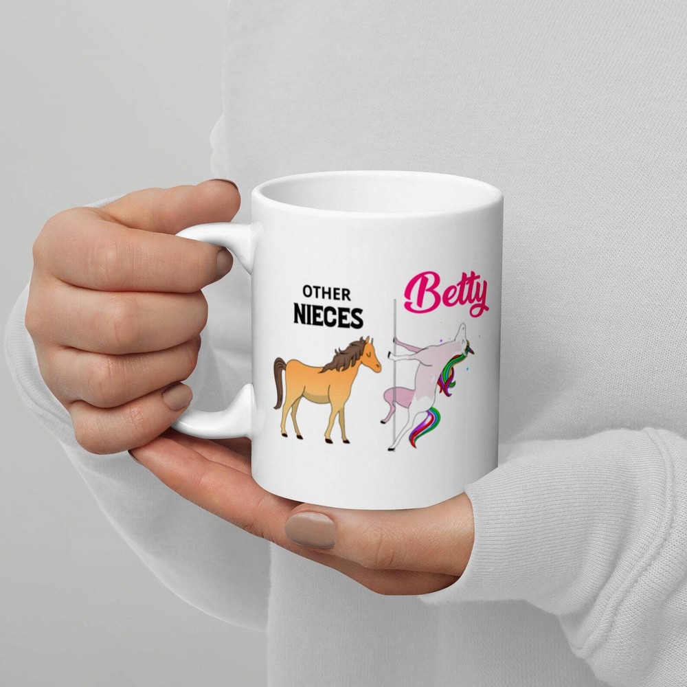 Personalized Custom Niece Gifts For Niece Funny Unicorn Coffee Mug