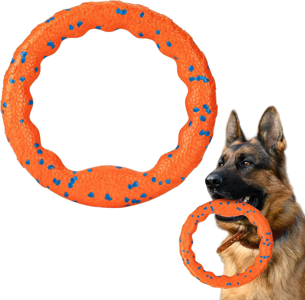 Dog Ring Toy, Indestructible Flying Discs for Throwing Catching, Water Floating