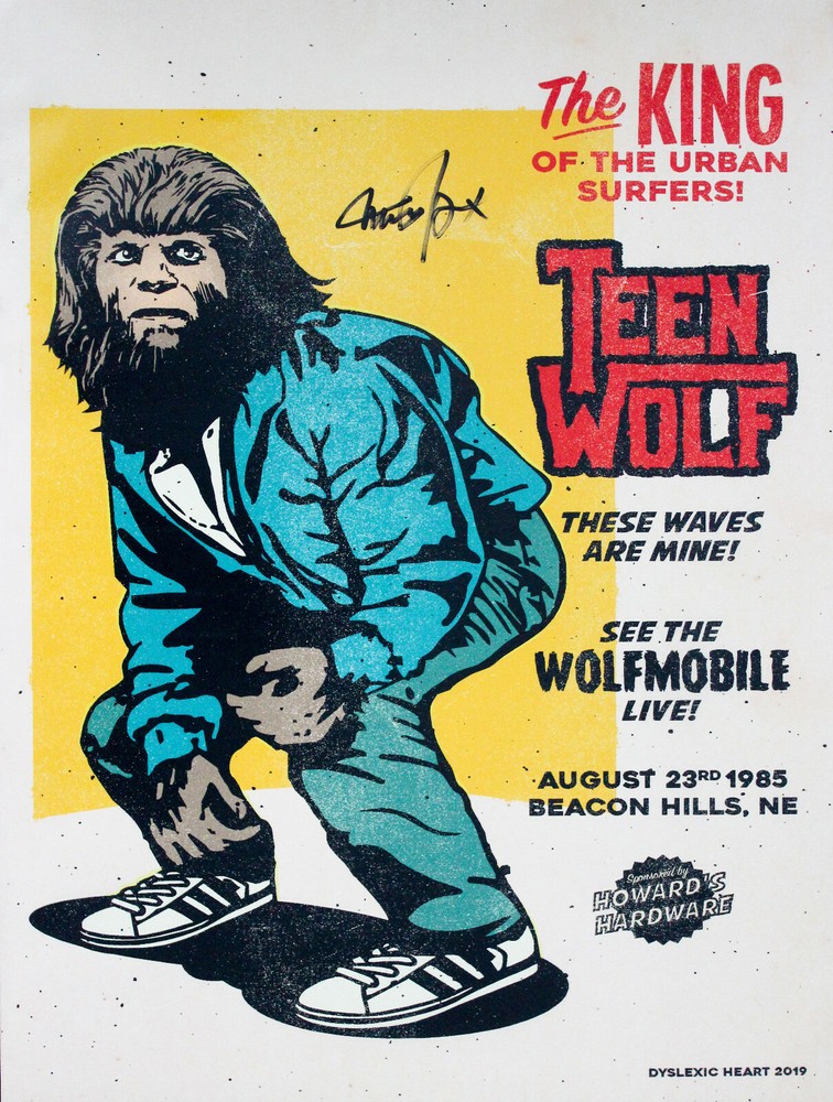 Michael J Fox signed VERY RARE Teen Wolf Poster (Back to the Future) 18x24 ACOA