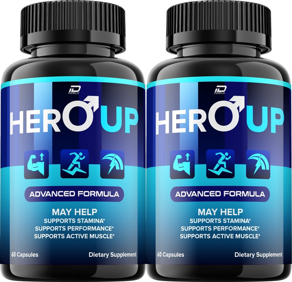 (2 Pack) Hero Up for Men Capsules – HeroUp Vitamin Complex Pills, Energy