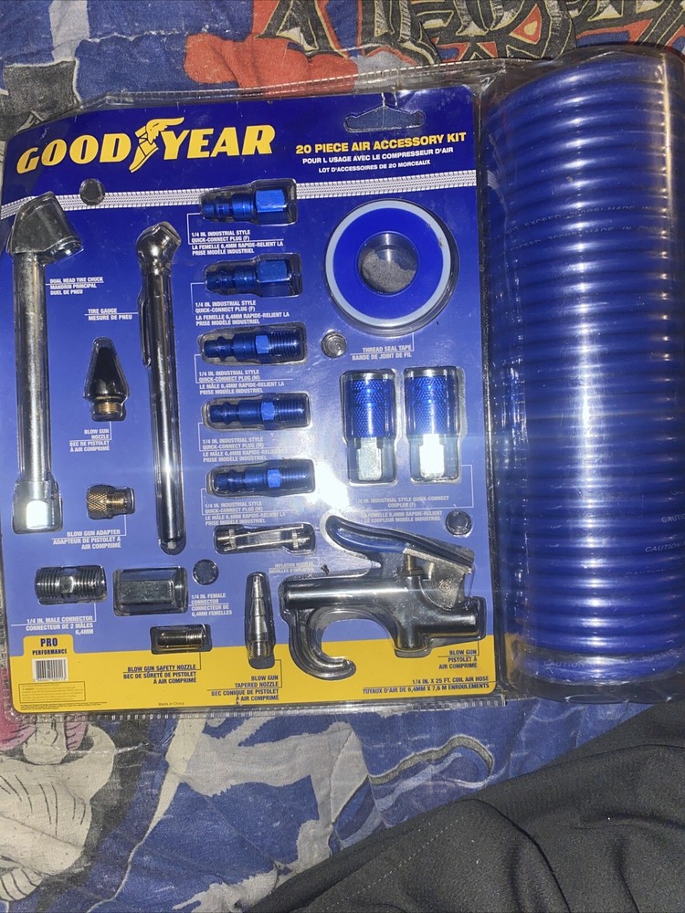 Pro-Performance Good Year 20 piece air compressor accessory kit / New-image