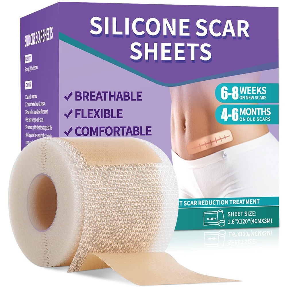 Medical Grade Silicone Scar Sheets for Healing 1.6x120 Inch Tape