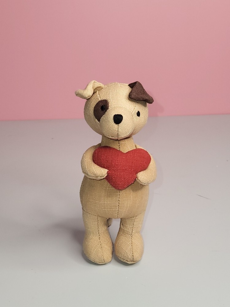 Jellycat Mini Messenger Puppy Dog Holding Heart Plush Stuffed Animal Retired