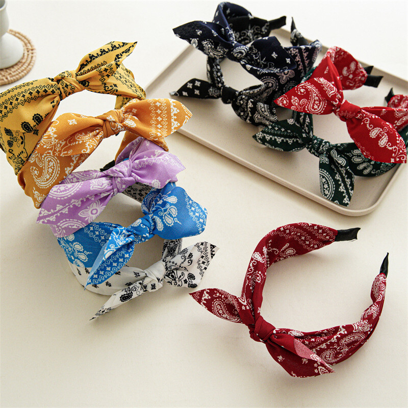 Cross-knotted Wide Fabric Hair Hoop for Small Ears Ethnic Style DIY Headband