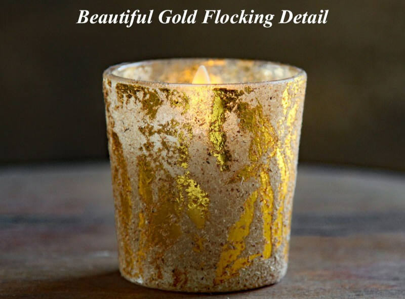 Vintage Gold Votive Candle Holders Set of 12 - 2.5 Inch