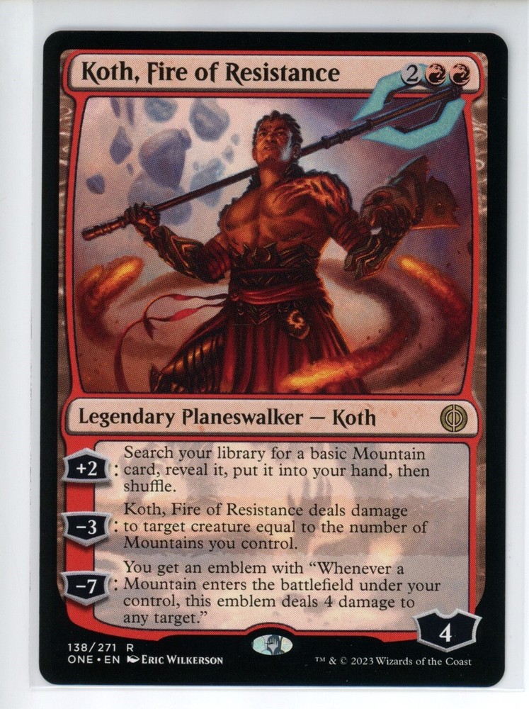 KOTH, FIRE OF RESISTANCE All Will Be One #138 ONE(NM+)(MTG)