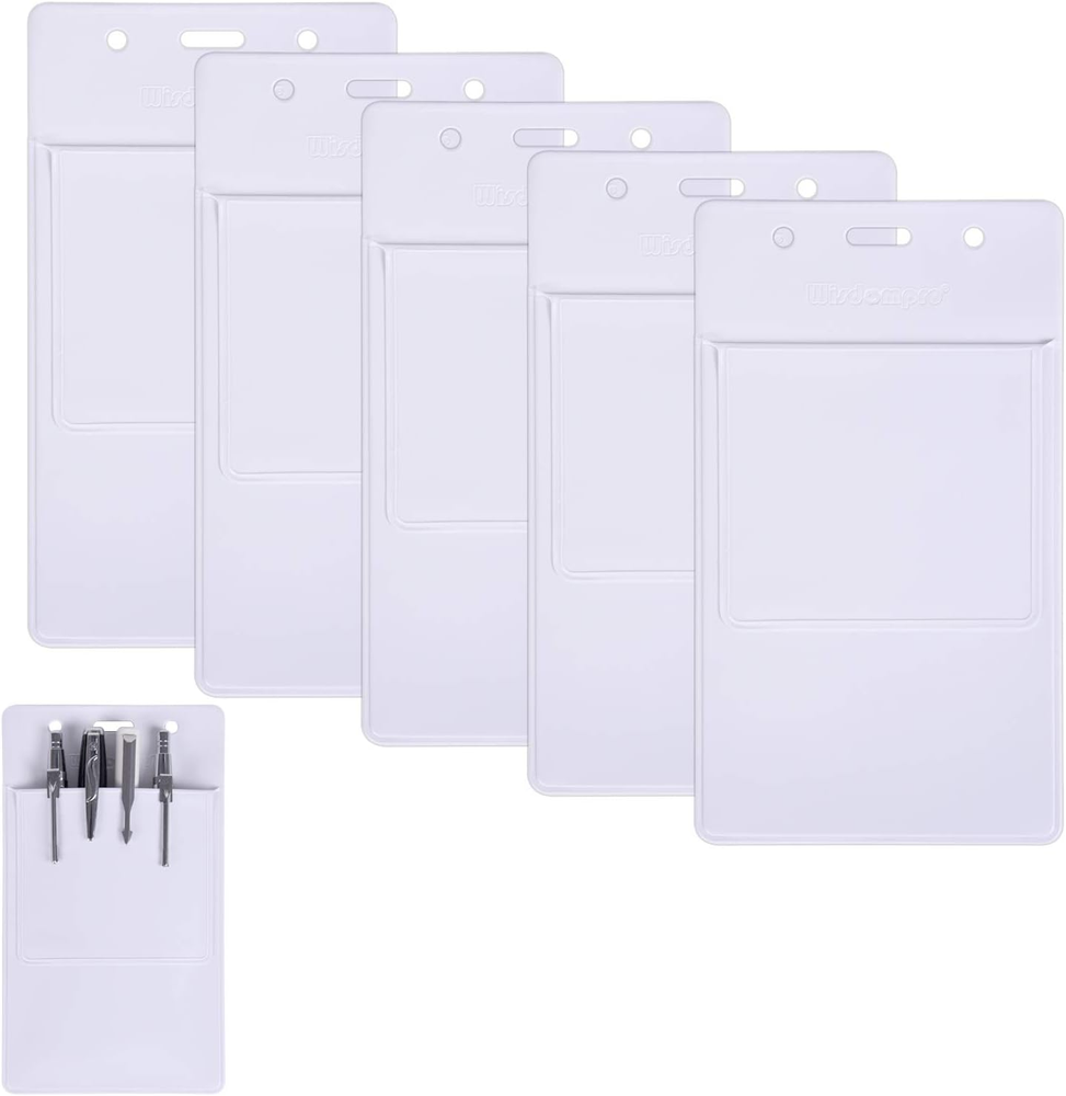 5 Pack Heavy Duty Pocket Protectors for Shirts Lab Coats Pants