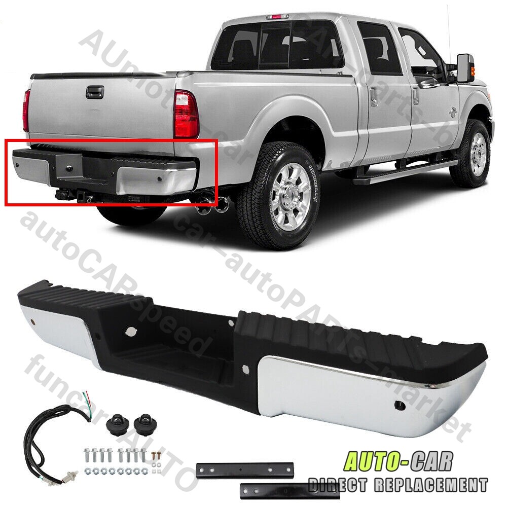 Chrome Rear Step Bumper Fit for 2008-2016 Ford F-250 F350 F450 Super Duty CA