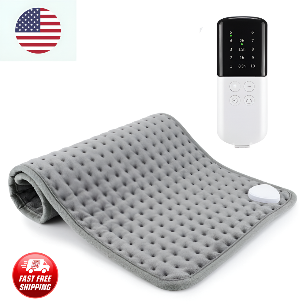 Electric Heating Pad for Back Pain & Cramps Relief - Fast, Soothing Heat Therapy