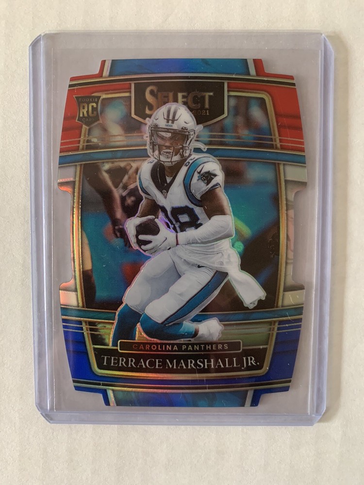 2021 Select Terrace Marshall Jr. Red White and Blue Die-Cut Rookie Panthers