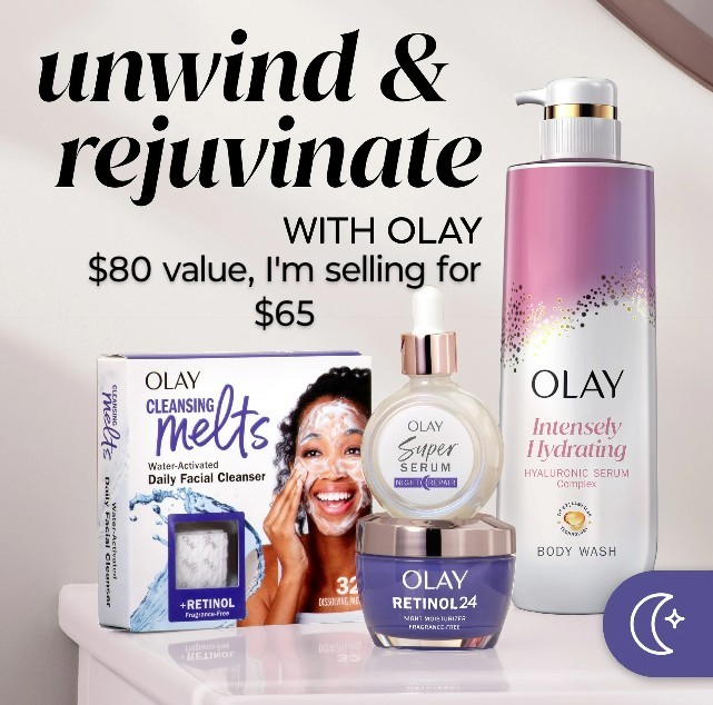 Olay Skincare Gift Set with Anti-Aging Cream & Serum