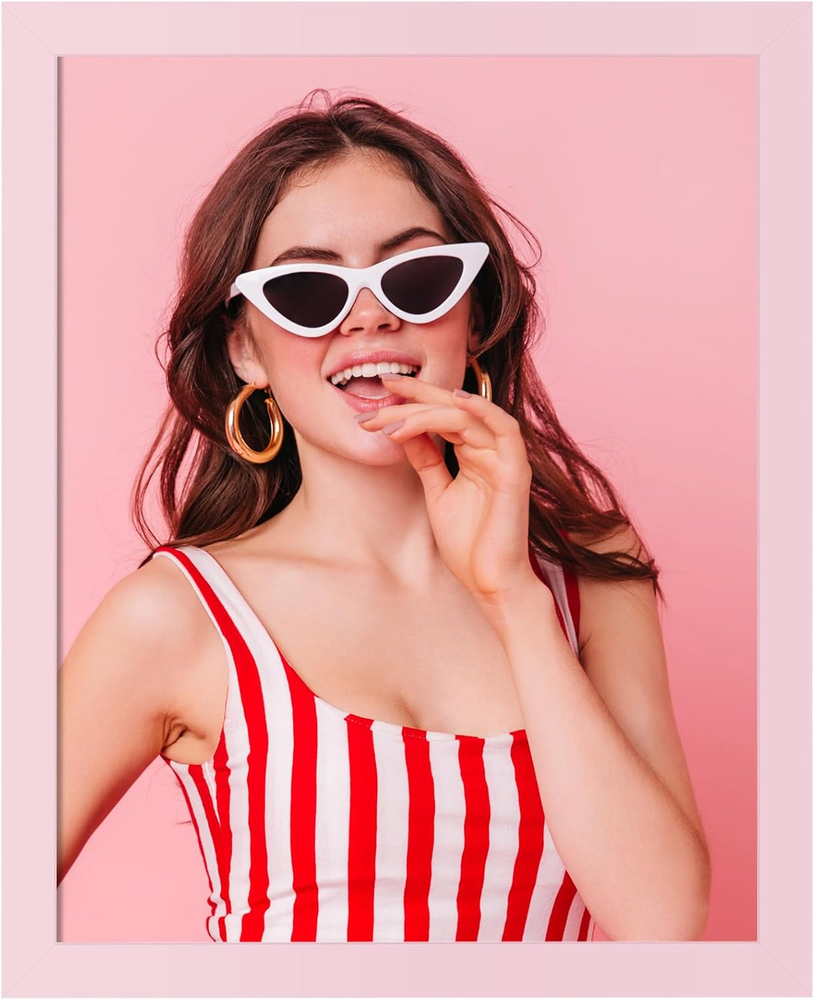 8X10 Light Pink Photo Frame with Mat for 5X7 or 8X10 Pictures