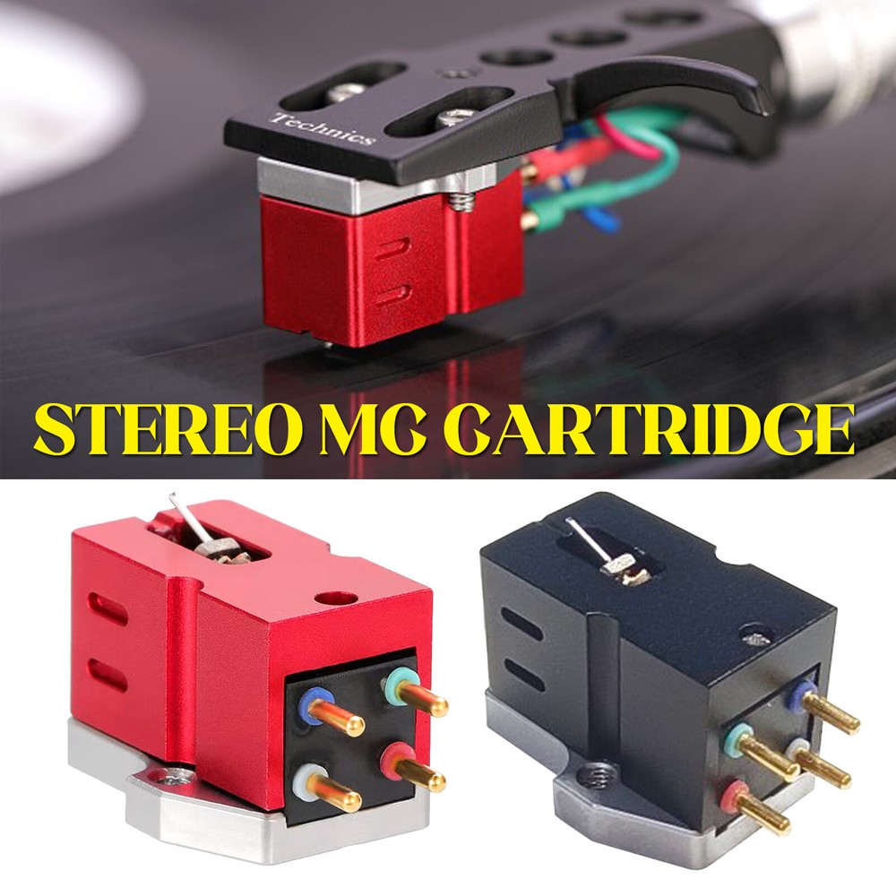 High-Performance Moving Coil MC Cartridge 0.55mV with Elliptical Diamond Needle and Solid Wood Body