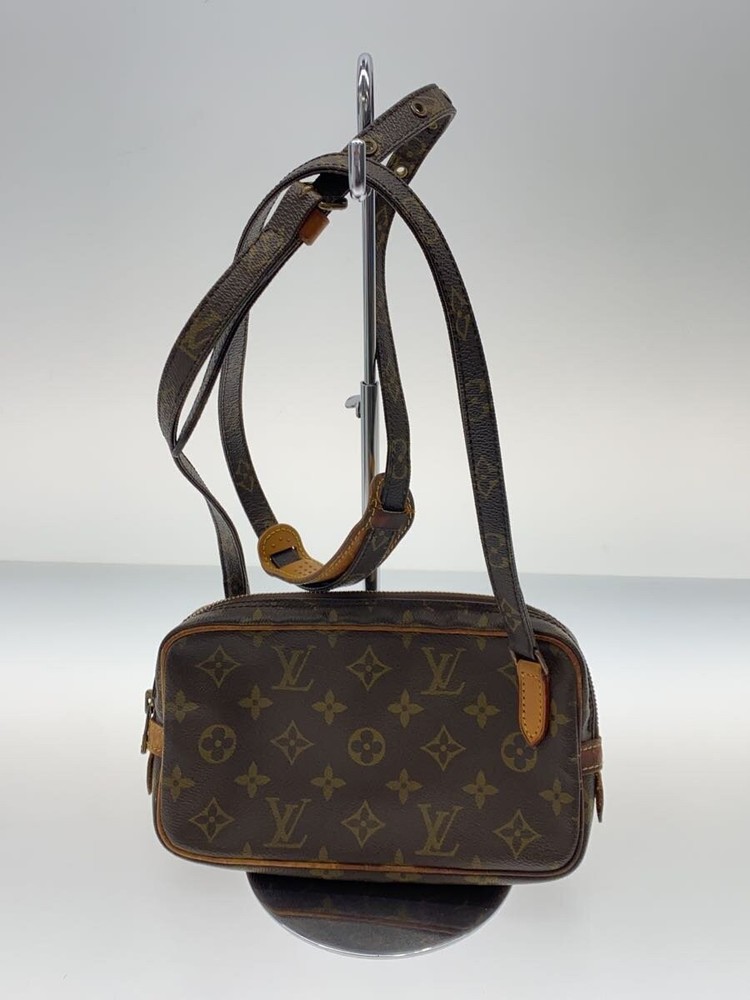 LOUIS VUITTON Pochette Marly Bandouli re Monogram Canvas BRW PVC BRW From Japan