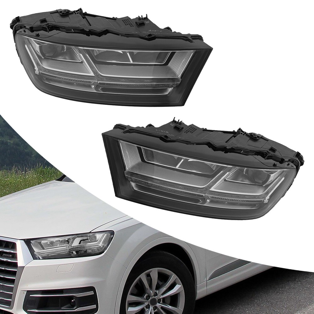 For 2017-2019 Audi Q7 Full LED Headlight Assembly Headlamps Left+Right Pair Set