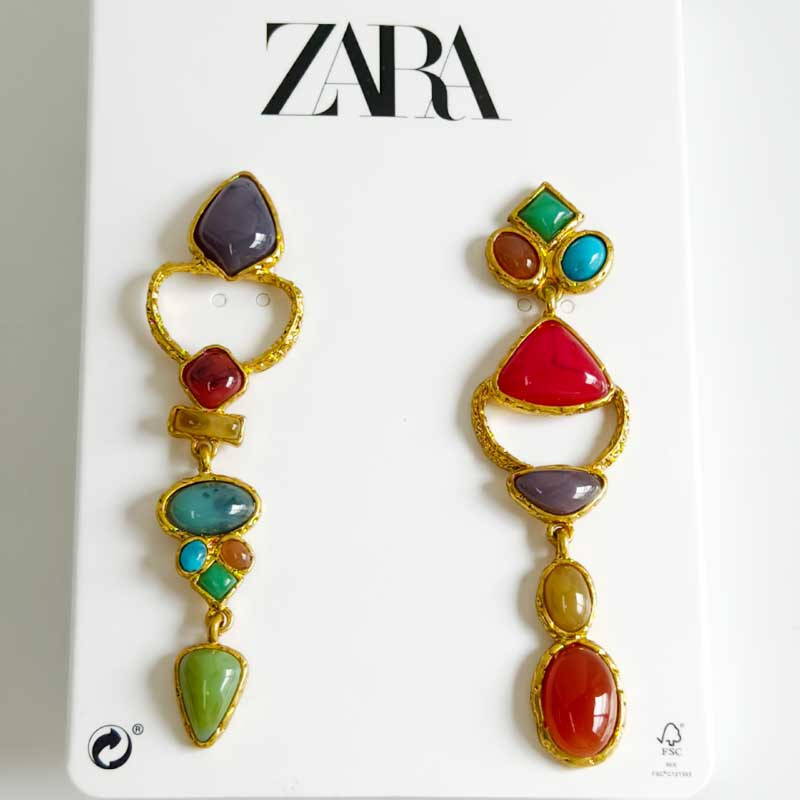 Zara Boho Retro Dangle Earrings Women Party Vacation Jewelry Gift