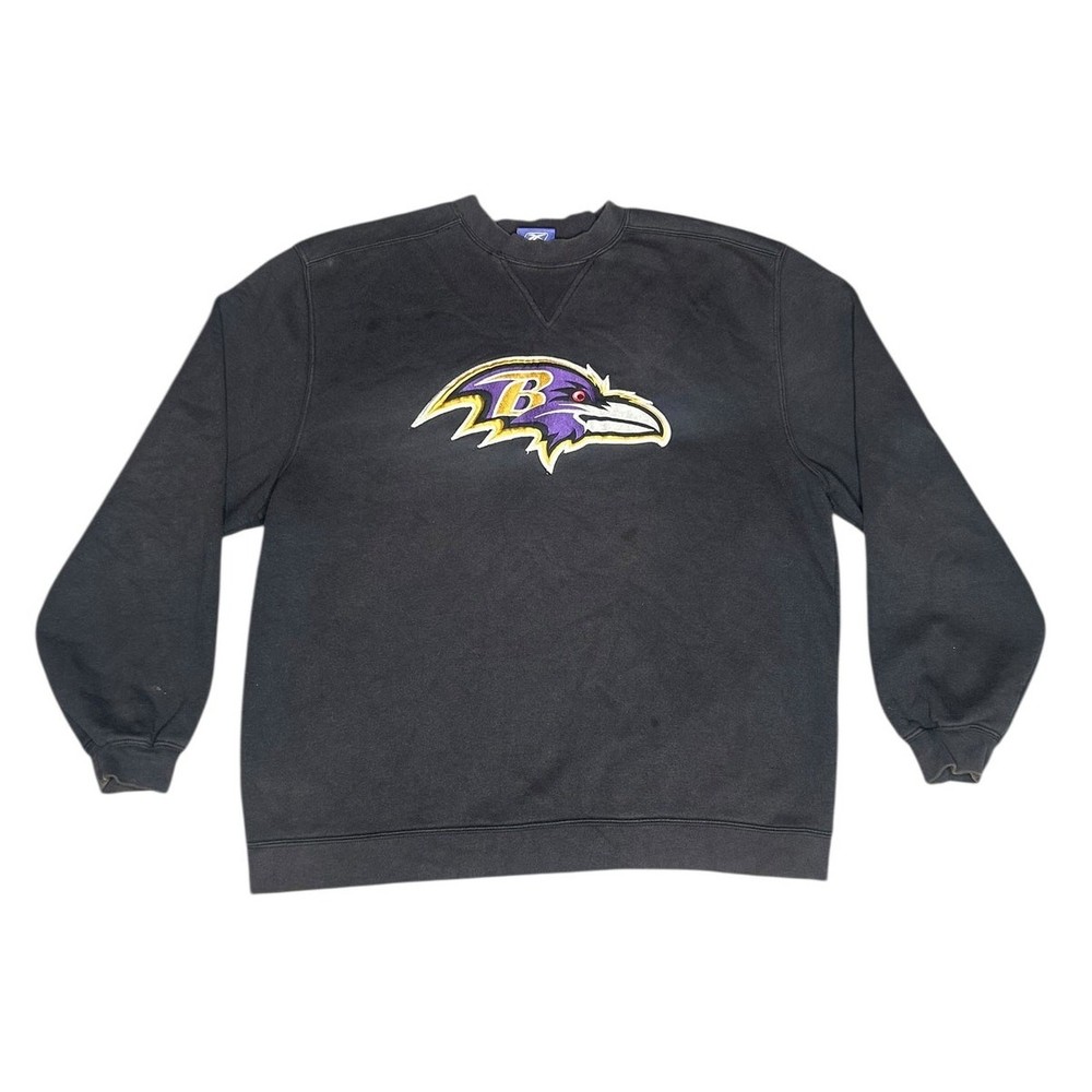 Vintage Reebok Baltimore Ravens NFL Logo Crewneck Sweatshirt Size L