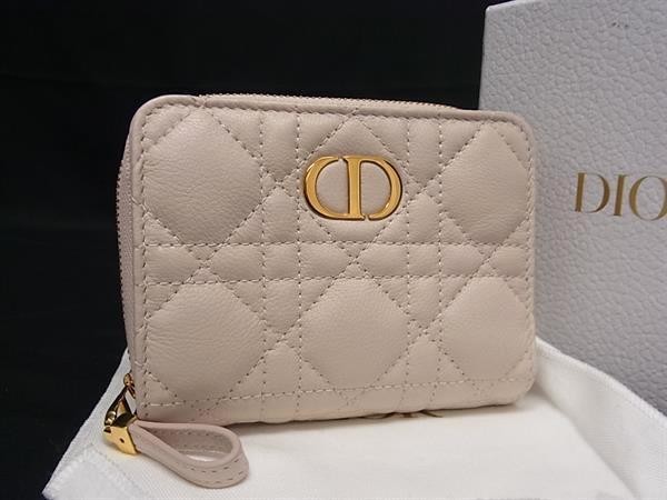 Christian Dior Caro Scarlet Cannage Leather Wallet in Pink 442105